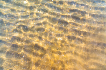 Sand ridges under the sea on the edge of beach