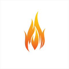 fire vector illustration of isolated fire sign - fire icon in flat style