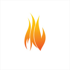 fire vector illustration of isolated fire sign - fire icon in flat style