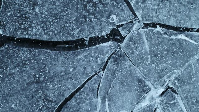 Super Slow Motion Shot of Ice Breaking at 1000 fps.