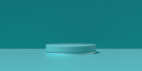 3D render blue geometric background