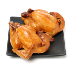 Roast Chicken on white background