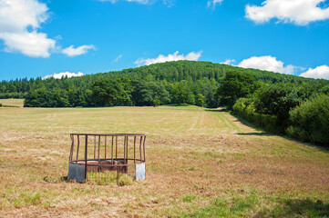 Summertime landscape on the border of England and Wales.