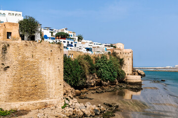 Old Town Overseeing Sea And River, Rabat, Morocco.