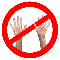 don't touch sign