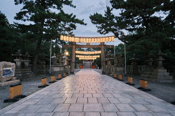 Sumiyoshi Taisha Grand Shrine in Osaka, Japan