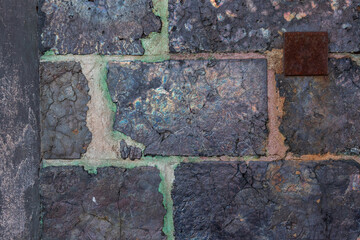copper slag stone wall pattern