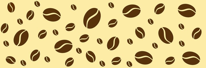 Abstract coffee beans banner, Coffee template.	