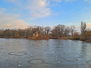 Winter im Rothehornpark in Magdeburg