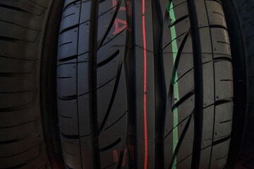 tires of car or vehicle standing in shop © sittinan