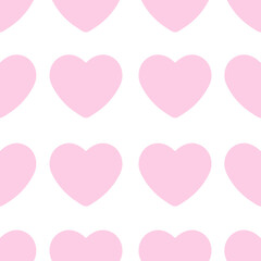 Valentine's Day seamless background with hearts, ideal for printing, fabric, scrapbook, wrapping paper, cards, packaging, graphics. Vector design