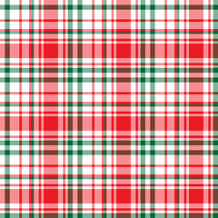 Plaid seamless pattern. Vector background of textile ornament. Flat fabric design.