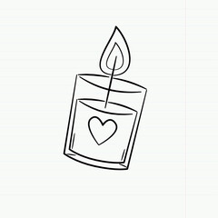 beautiful bright uncolor illustration on the theme of love