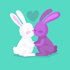 beautiful cute color cartoon valentine's day illustration