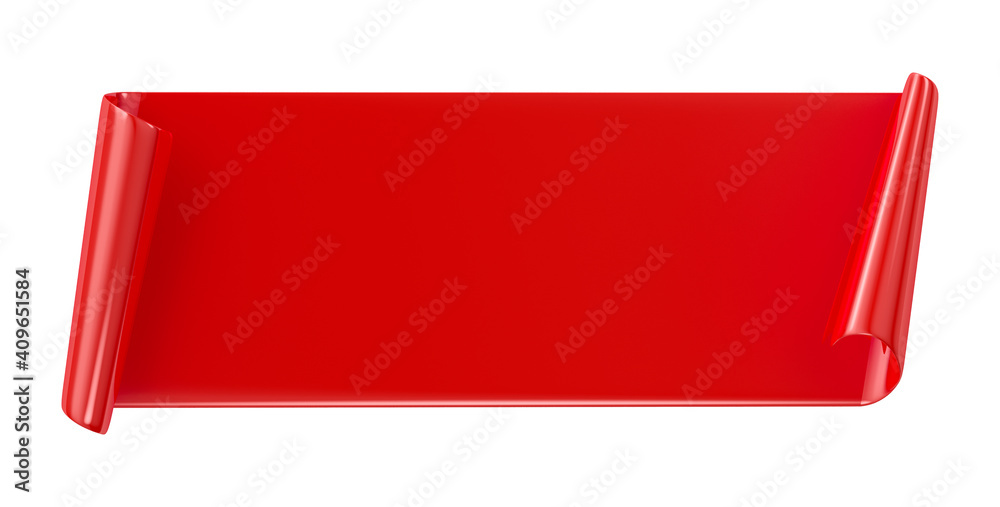 Wall mural tag red render 3d