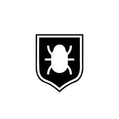 Shield antivirus computer icon isolated on white background