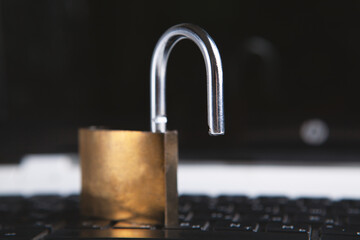 Internet and computer security concept.