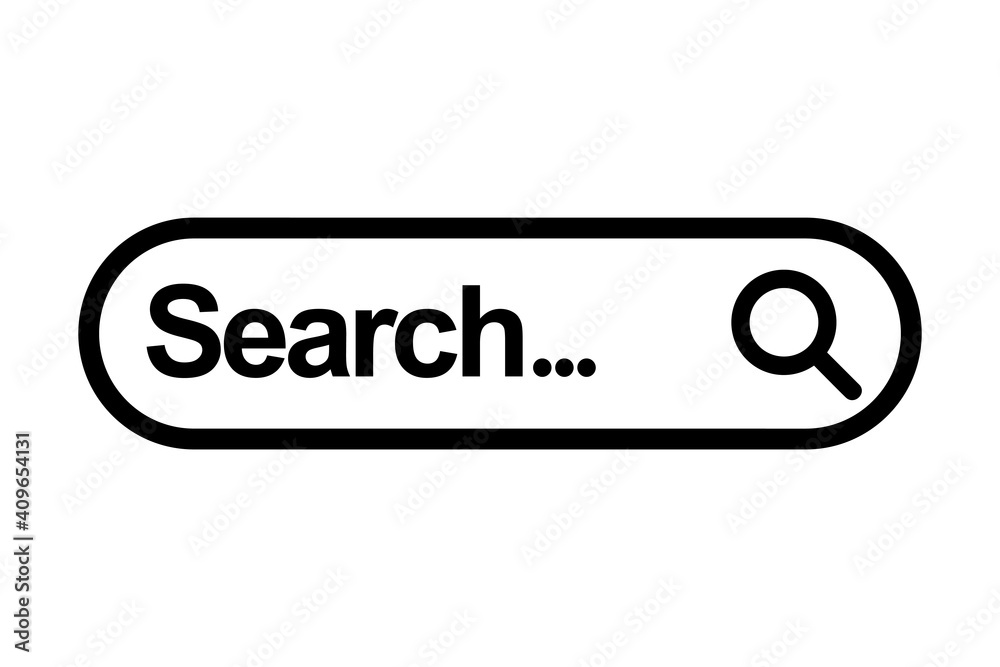 Fototapete search bar web page internet browser button, search box template sign isolated – stock vector
