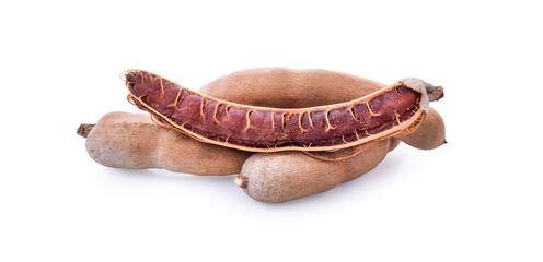 Tamarind sweet on white background