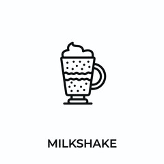 milkshake icon vector. milkshake sign symbol for modern design. Vector illustration	