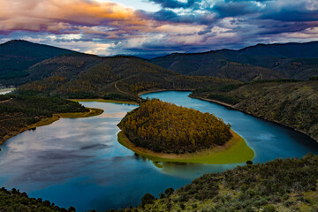 lake in the mountains, magic colours
