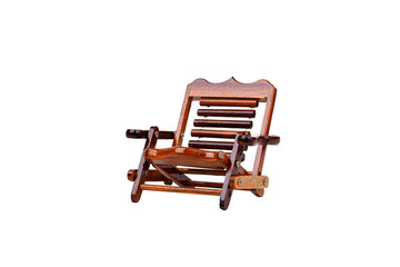 Wooden chair isolated on white background