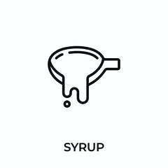 syrup icon vector. syrup sign symbol for modern design. Vector illustration	