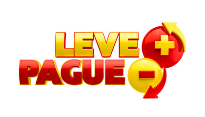 Label for marketing. Pay less, take more. 3d render