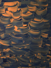 Obraz premium abstract blue and white background, created with acrylic paints mixed by brushstrokes, giving the appearance of waves