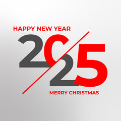 2025 Happy New Year logo text design. 2029 number design template. Brochure design template, card, banner.