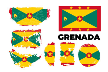 Grenada flag. Isolated national flag of Grenada.