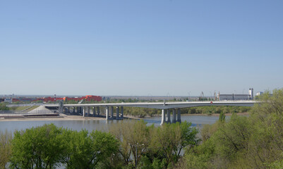 View on Voroshilovsky Bridge, built for the World Cup 2018