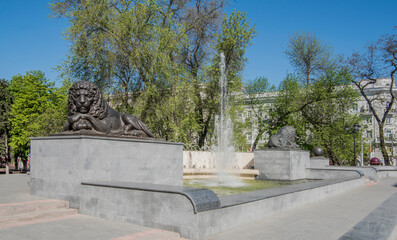  Fountain with lions on Sokolov Avenue