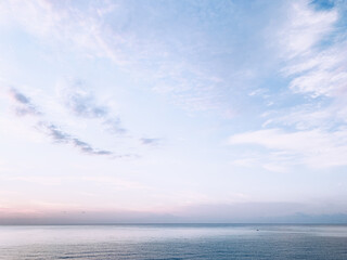 Magic clouds scape in the bright blue sky background
