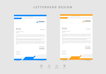 Modern Letterhead Template Design Vector