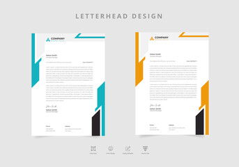 Letterhead template in flat style Vector