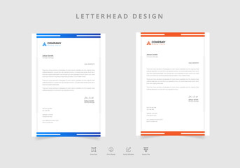 Professional modern business letterhead template Vector
