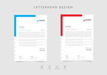 General business letterhead template Vector