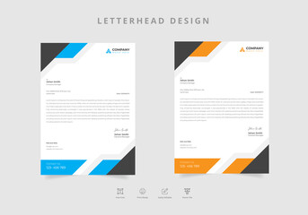 Creative letterhead professional templates design eps