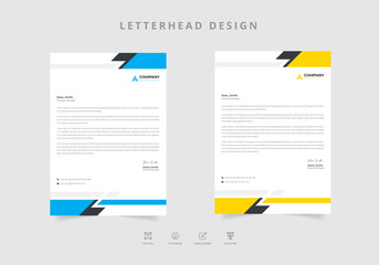 Stylish company letterhead template for business identity Vector