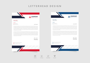 Elegant letterhead design template for your business eps Vector