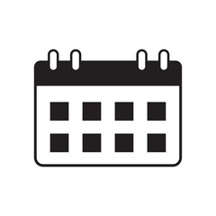 Shedule black icon template. Calendar vector illustration