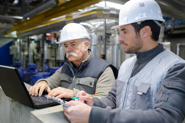 portrait of industrial engineers studying concept