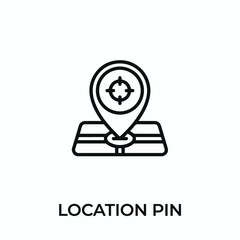 location pin icon vector. location pin sign symbol for modern design. Vector illustration	