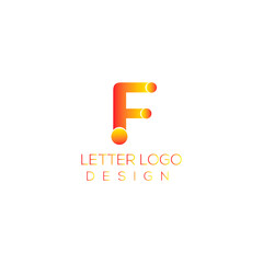 F LETTER LOGO DESIGN ON GRADIENT COLOR
