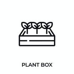 plant box icon vector. motorhome sign symbol for modern design. Vector illustration	