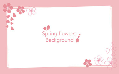 Fototapeta na wymiar Spring concept background. Cherry blossoms decorative background for spring promotion, web, banner and sale design. Vector illustration. 春の桜イラスト背景、春の背景、スプリングセール、プロモーション素材、桜背景