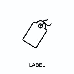 Label icon vector. Label sign symbol for modern design. Vector illustration	