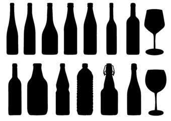 set of bottles