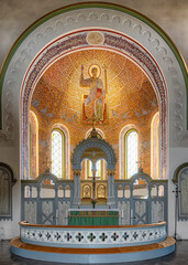 Fototapeta na wymiar Brakne Hoby Church Interior Altar